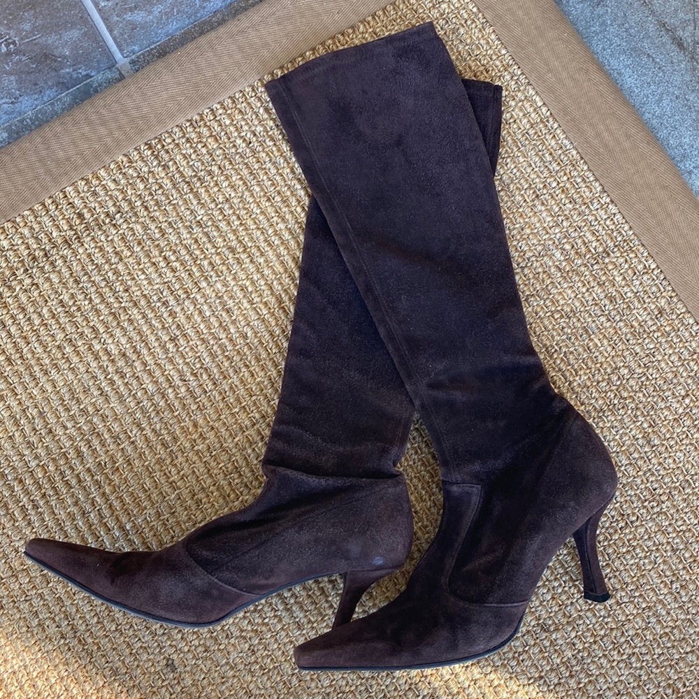 Stuart Weitzman Brown Suede Boot